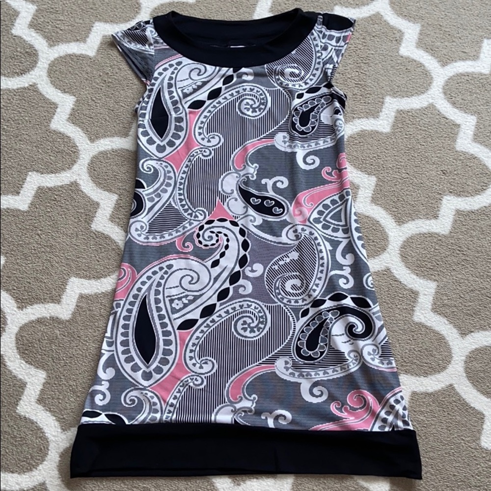 Black and pink dress